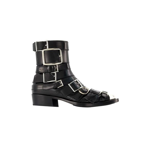 ショートブーツ・ブーティ Boxcar Boots in Black/Silver Leather Boxcar Boots in Black/Silver Leather - Ankle Boots & Booties